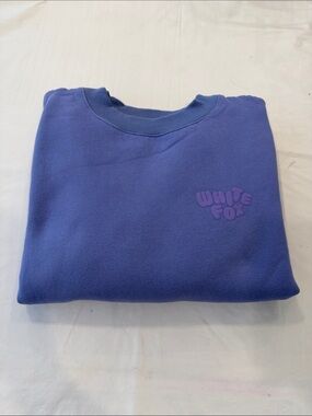 White Fox purple on purple crew neck sweatshirt. Size S/M